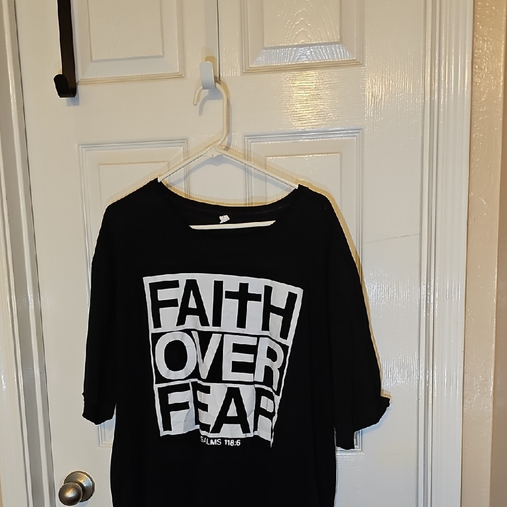 Black Faith Over Fear Short Sleeve Tee
